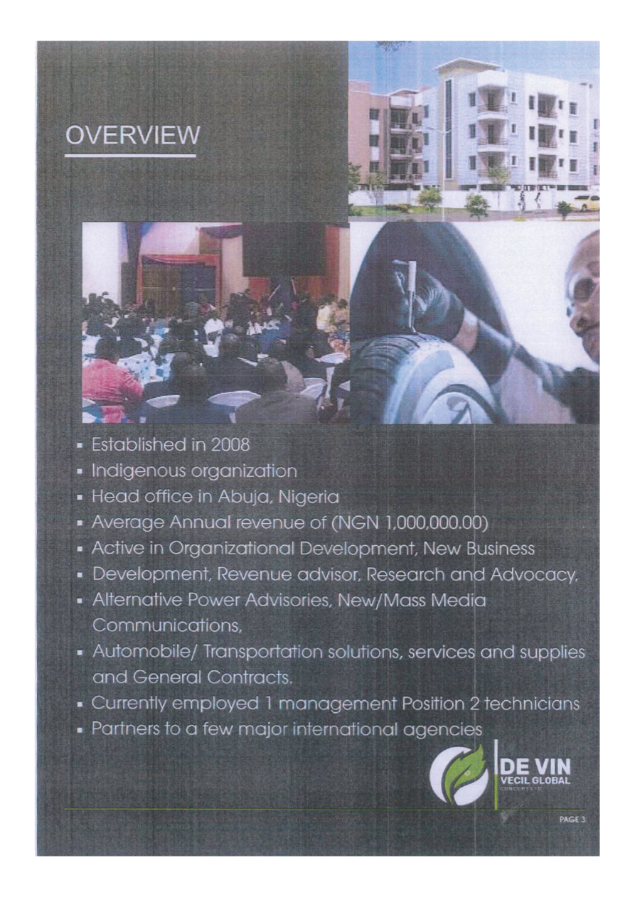 Company overview page